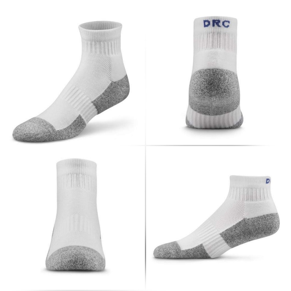2 - Dr. Comfort Unisex Ankle Socks, White